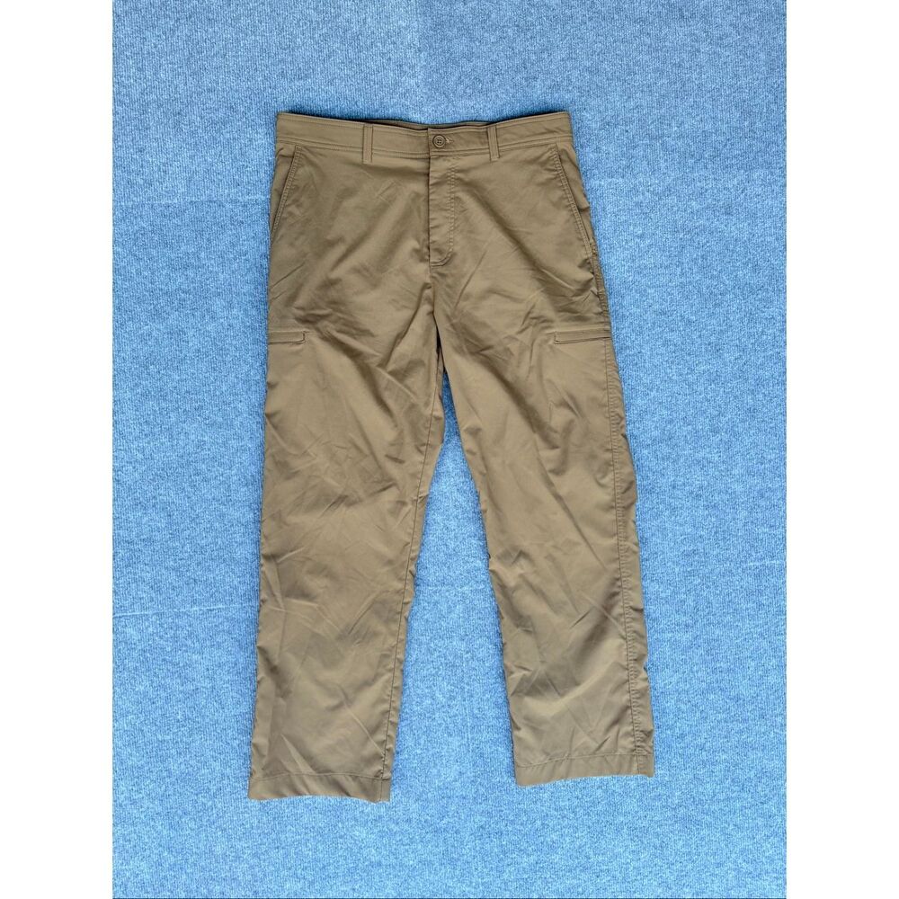 Solaris Mens Pants 34x30 Brown Stretch Performance Casual Lightweight Workwear